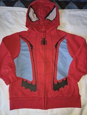 Spider-Man Red Kids Zip-Up Hoodie  XS